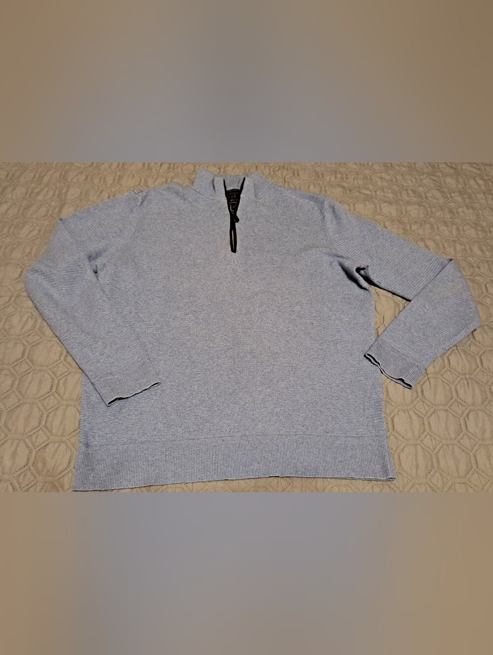 Jos A Bank Reserve Men's Light Blue Quarter-Zip Sweater Sz L